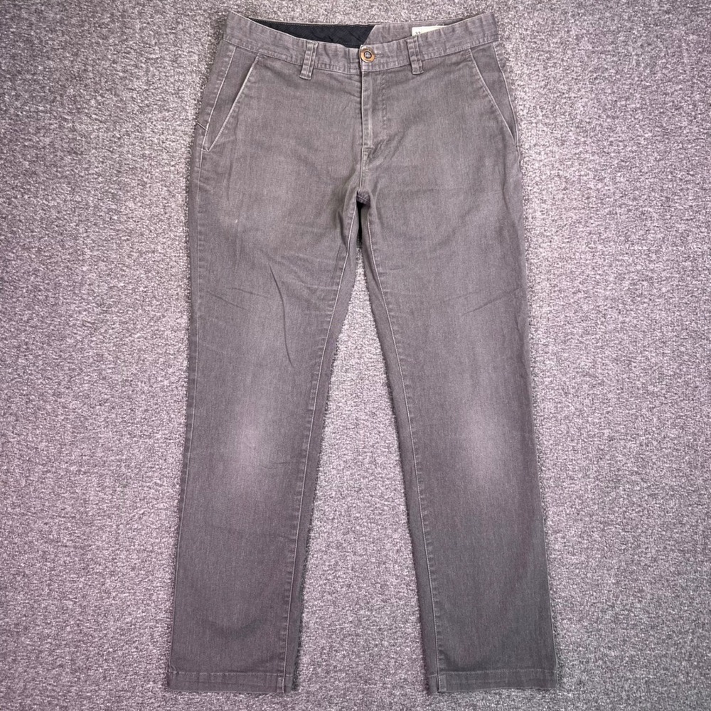 Volcom Pants Mens 33x29 Gray Chino Frickin Modern Stretch Casual Skater Street